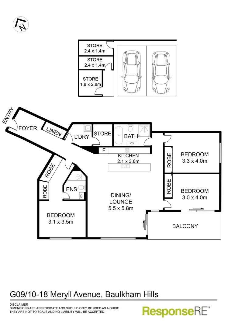 Floorplan of Homely apartment listing, G09/10-18 Meryll Avenue, Baulkham Hills NSW 2153