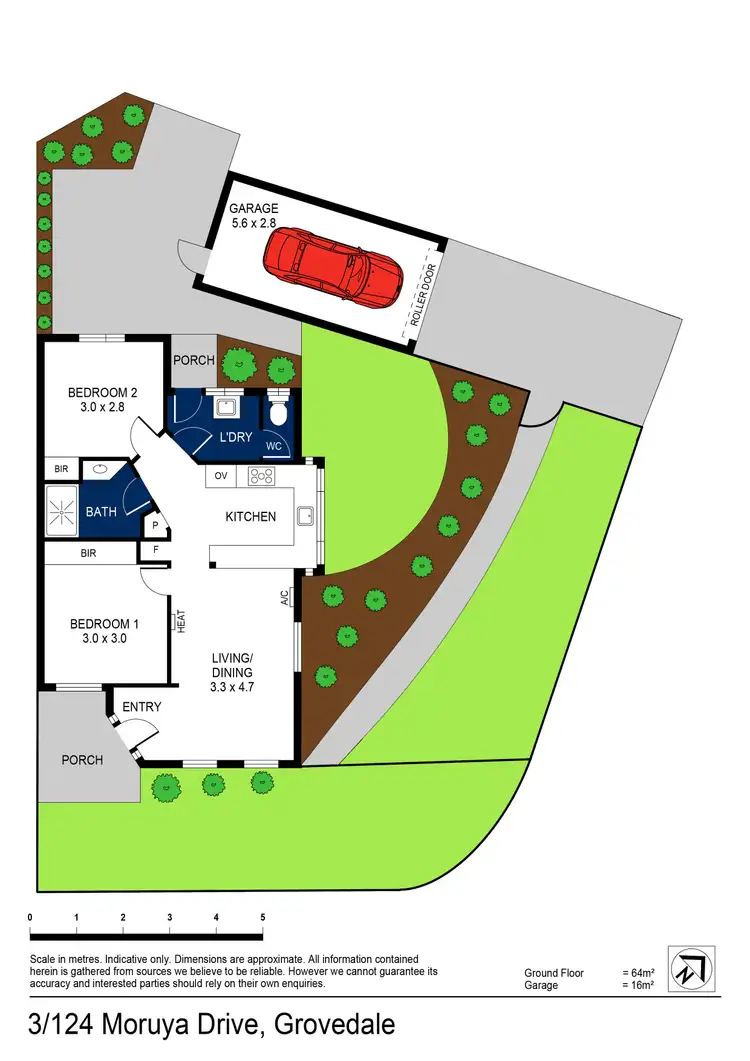 Floorplan of Homely unit listing, 3/124 Moruya Drive, Grovedale VIC 3216