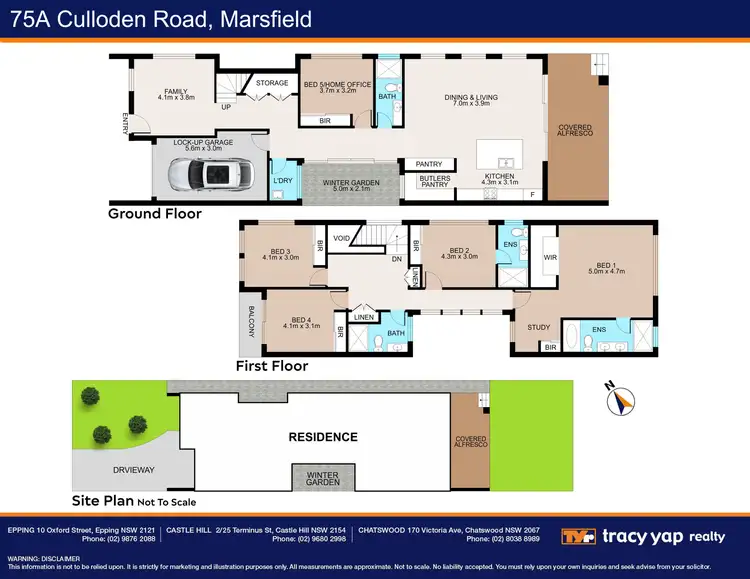 Floorplan of Homely semi-detached listing, 75A Culloden Road, Marsfield NSW 2122