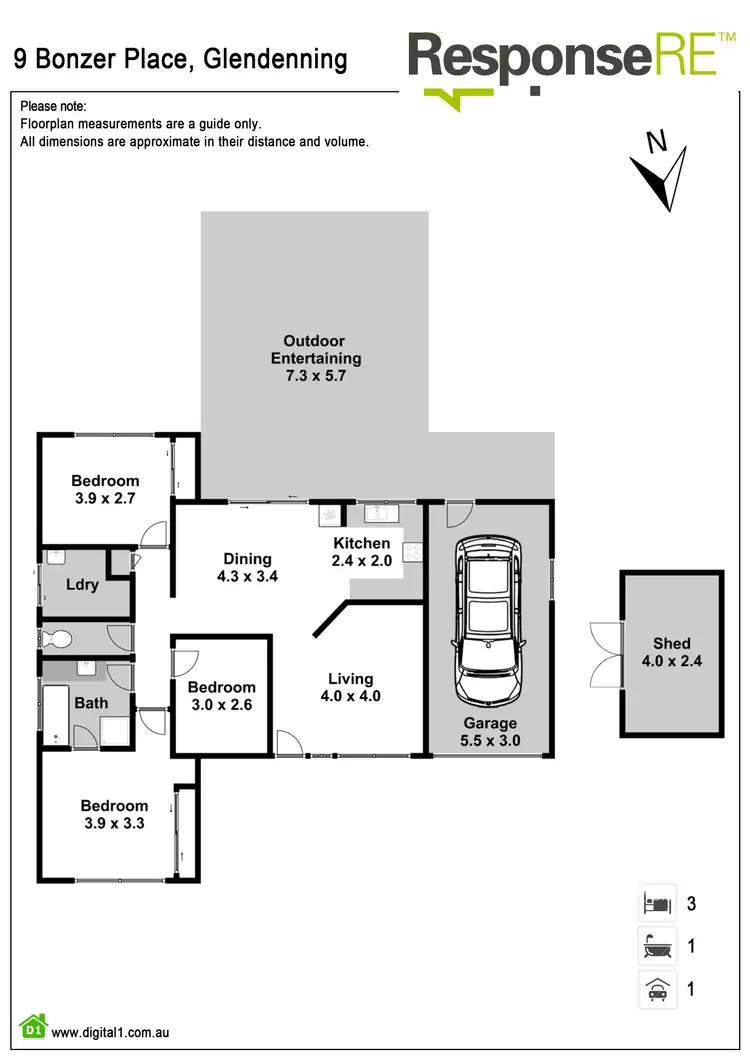 Floorplan of Homely house listing, 9 Bonzer Place, Glendenning NSW 2761