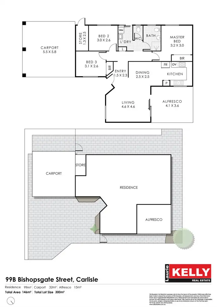 Floorplan of Homely villa listing, 99b Bishopsgate Street, Carlisle WA 6101