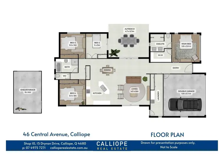 Floorplan of Homely house listing, 46 Central Avenue, Calliope QLD 4680
