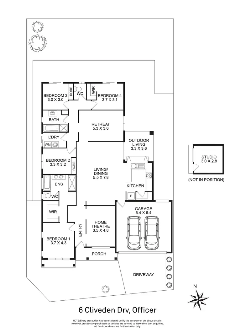 Floorplan of Homely house listing, 6 Cliveden Drive, Officer VIC 3809
