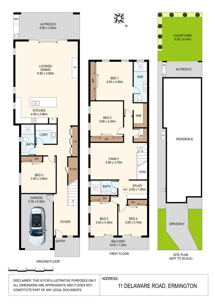 Floorplan of Homely semi-detached listing, 11 Delaware Road, Ermington NSW 2115