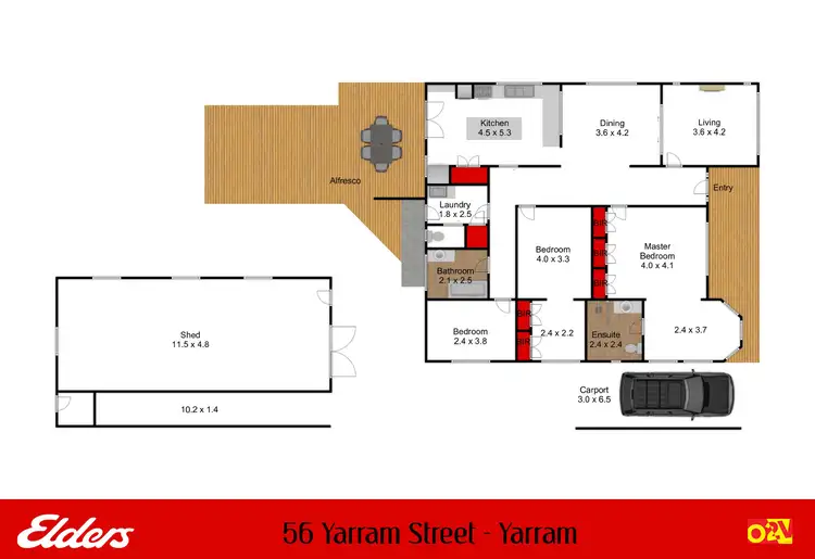 Floorplan of Homely house listing, 56 Yarram Street, Yarram VIC 3971