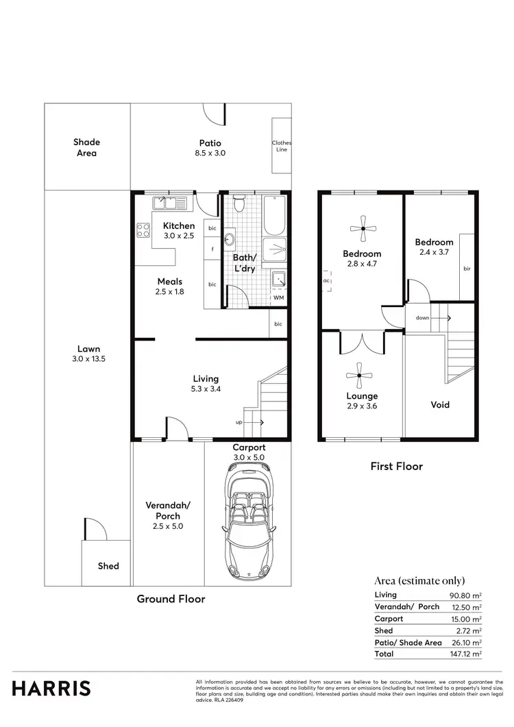 Floorplan of Homely townhouse listing, 14/3 Orchard Avenue, Everard Park SA 5035