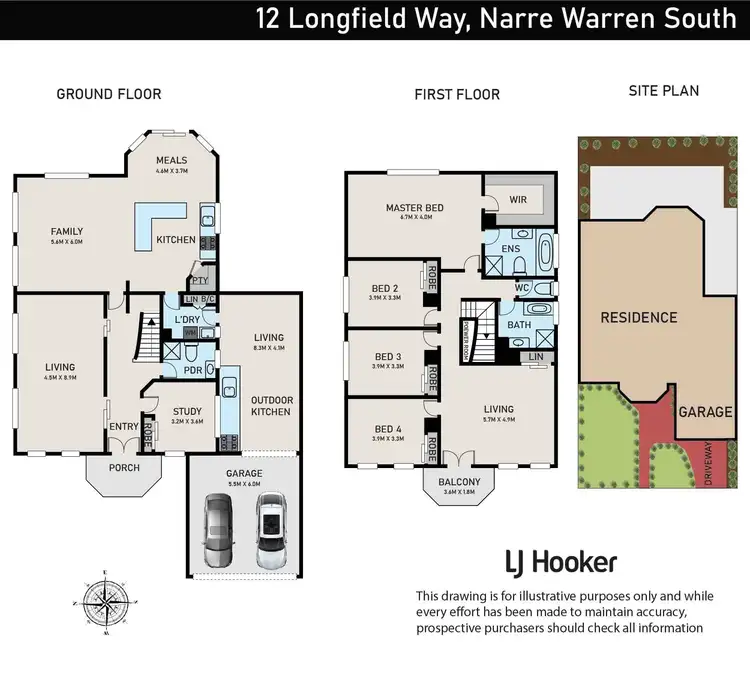 Floorplan of Homely house listing, 12 Longfield Way, Narre Warren South VIC 3805