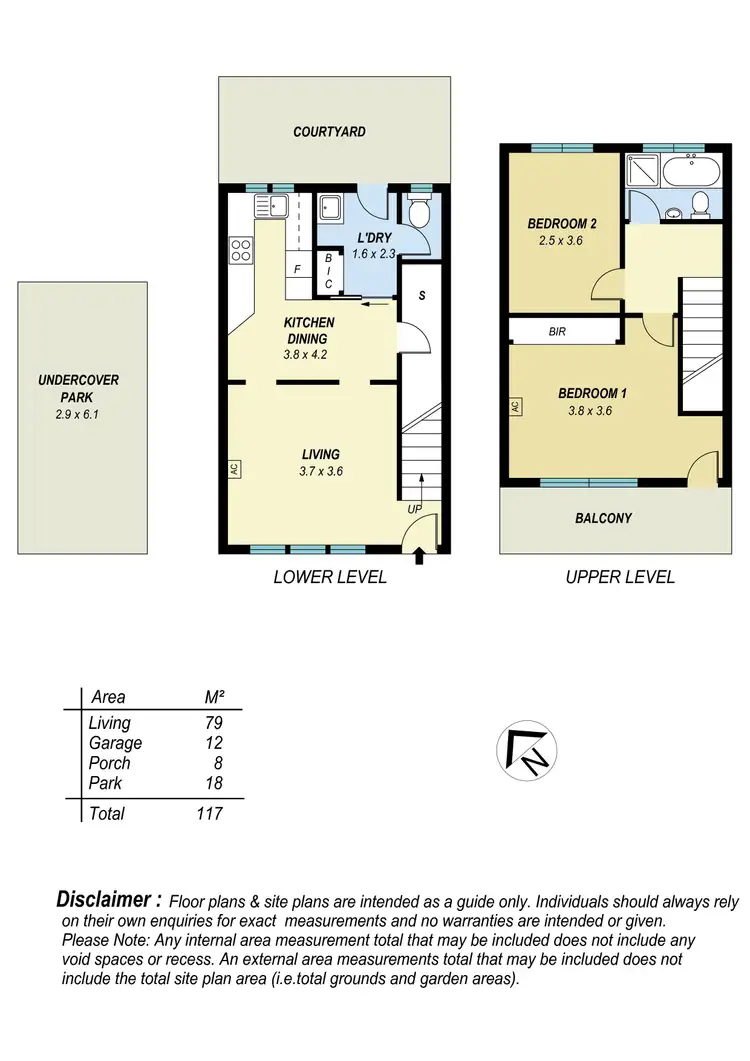Floorplan of Homely townhouse listing, 4/573 Lower North East Road, Campbelltown SA 5074