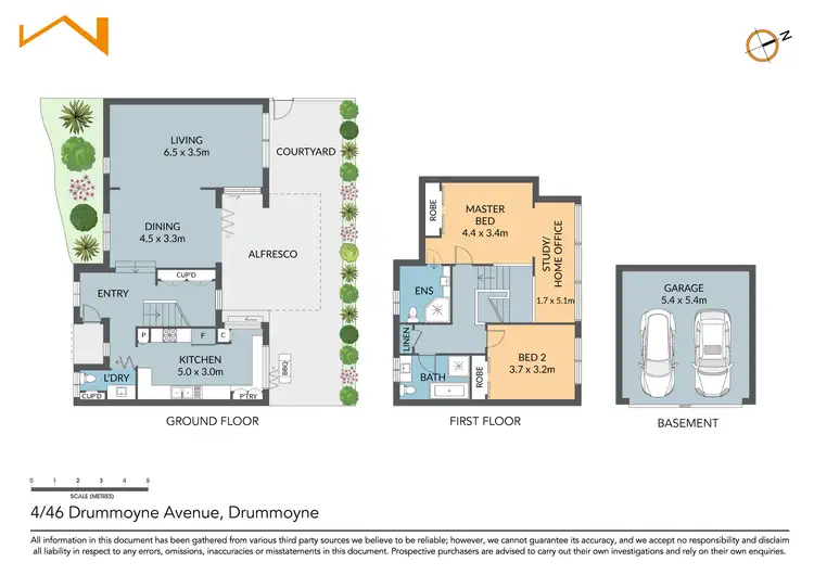 Floorplan of Homely townhouse listing, 4/46 Drummoyne Avenue, Drummoyne NSW 2047