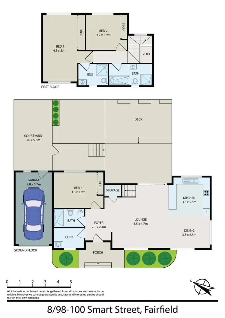 Floorplan of Homely semi-detached listing, 8/98-100 Smart Street, Fairfield NSW 2165