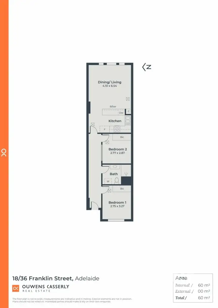 Floorplan of Homely apartment listing, 18/36 Franklin Street, Adelaide SA 5000