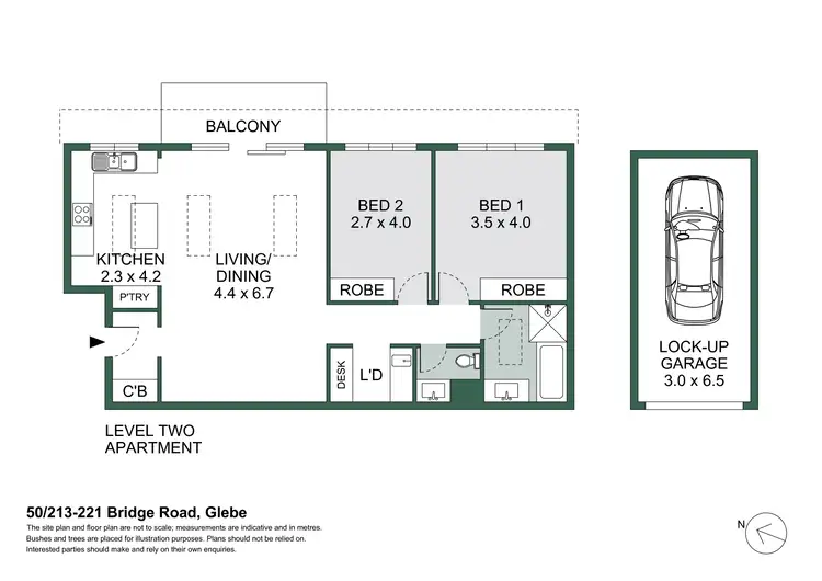 Floorplan of Homely apartment listing, 50/213-221 Bridge Road, Glebe NSW 2037