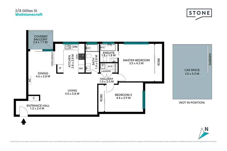 Floorplan of Homely apartment listing, 2/8 Gillies Street, Wollstonecraft NSW 2065