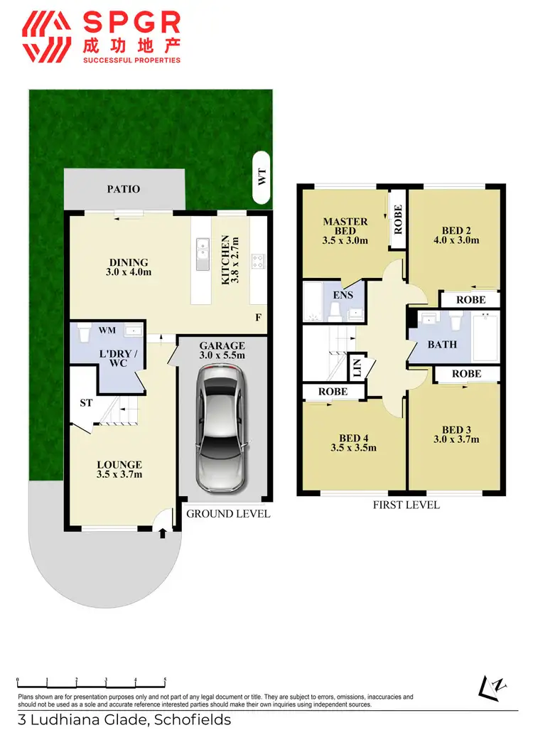 Floorplan of Homely townhouse listing, 3 Ludhiana Glade, Schofields NSW 2762