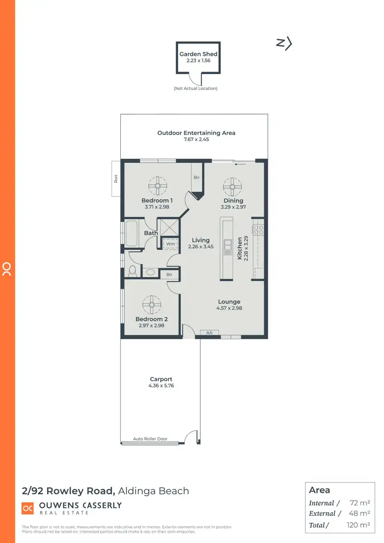 Floorplan of Homely unit listing, 2/92 Rowley Road, Aldinga Beach SA 5173