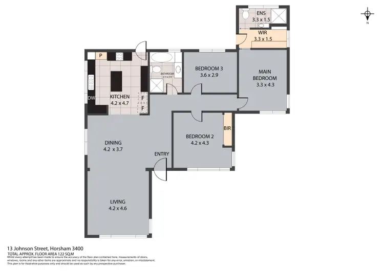 Floorplan of Homely house listing, 13 Johnson Street, Horsham VIC 3400