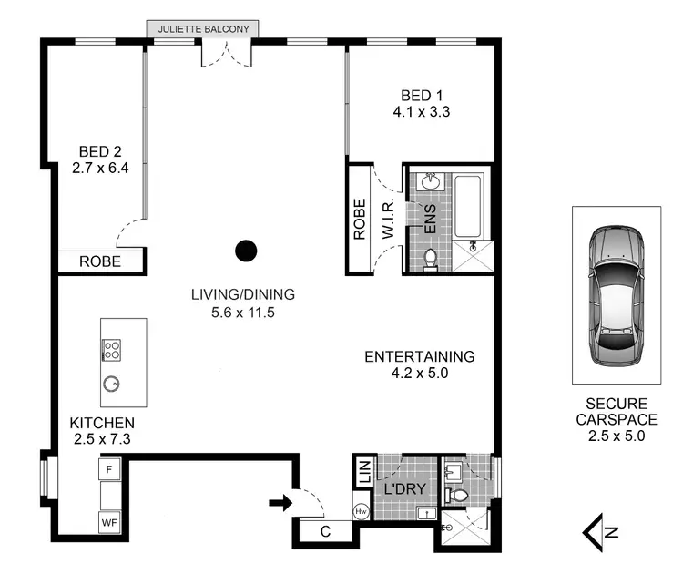 Floorplan of Homely apartment listing, 4/36-38 Hutchinson Street, Surry Hills NSW 2010