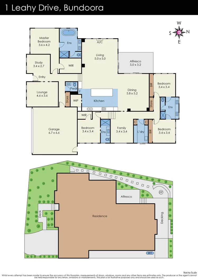 Floorplan of Homely house listing, 1 Leahy Drive, Bundoora VIC 3083