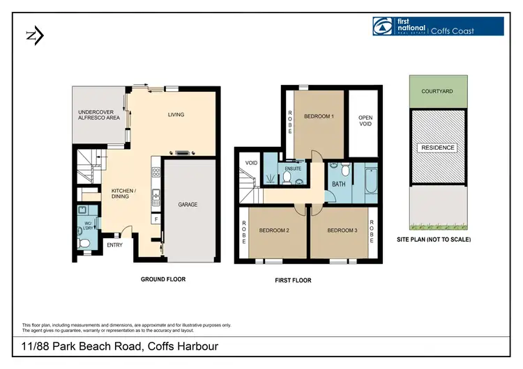 Floorplan of Homely townhouse listing, 11/88 Park Beach Road, Coffs Harbour NSW 2450