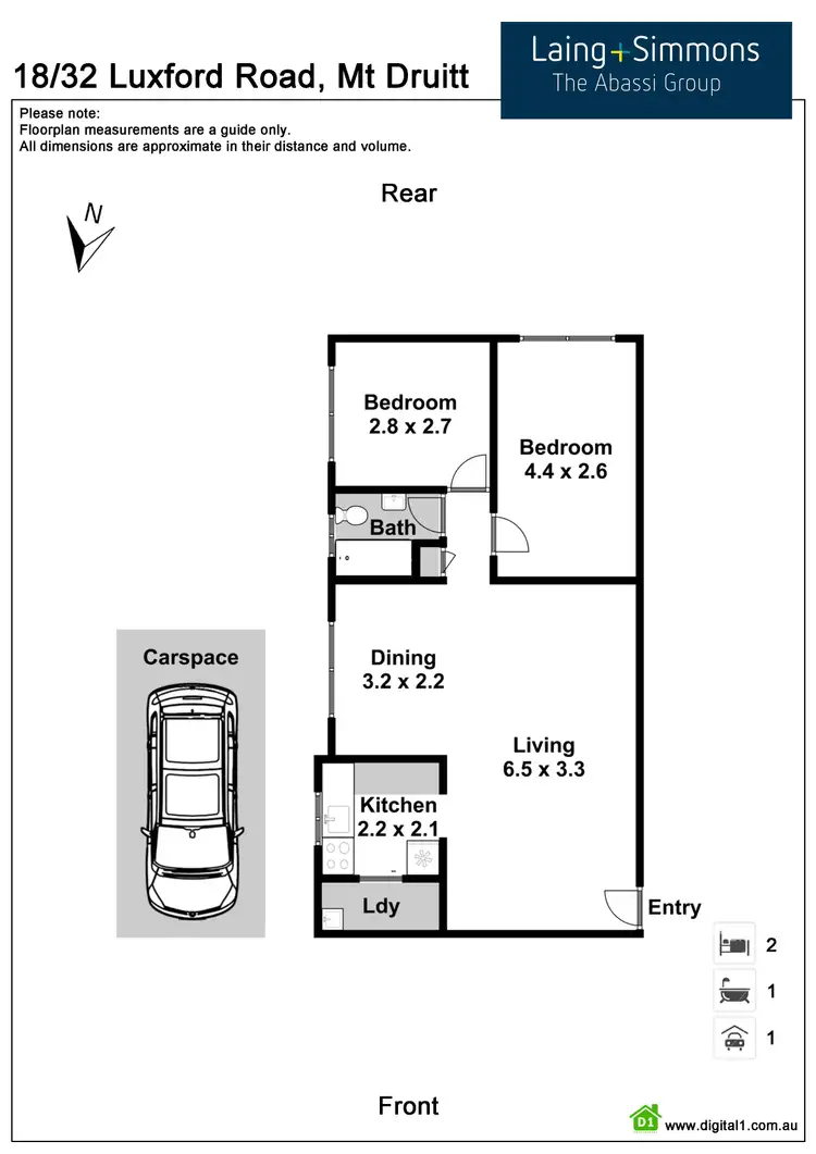 Floorplan of Homely unit listing, 18/32 Luxford Road, Mount Druitt NSW 2770