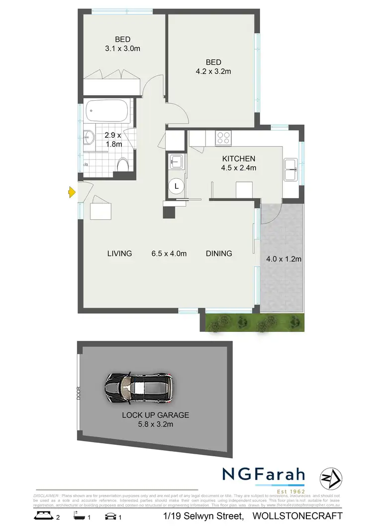Floorplan of Homely apartment listing, 1/19 Selwyn Street, Wollstonecraft NSW 2065