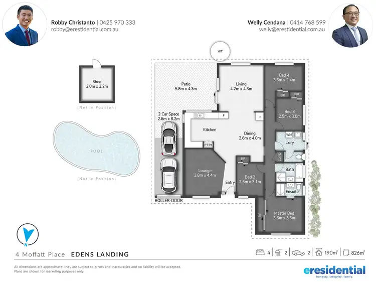 Floorplan of Homely house listing, 4 Moffatt Place, Edens Landing QLD 4207