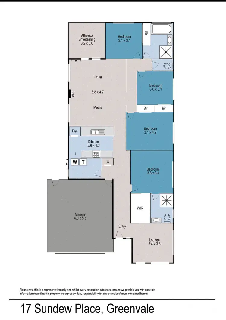 Floorplan of Homely house listing, 17 Sundew Place, Greenvale VIC 3059
