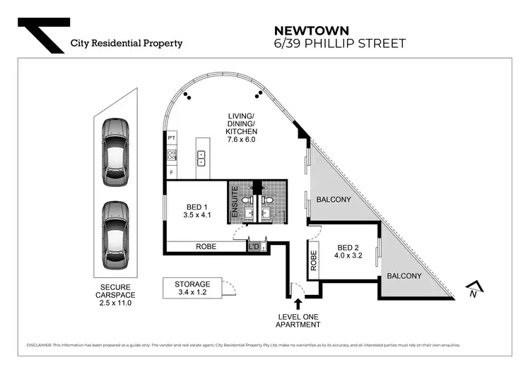 Floorplan of Homely apartment listing, 6/39 Phillip Street, Newtown NSW 2042