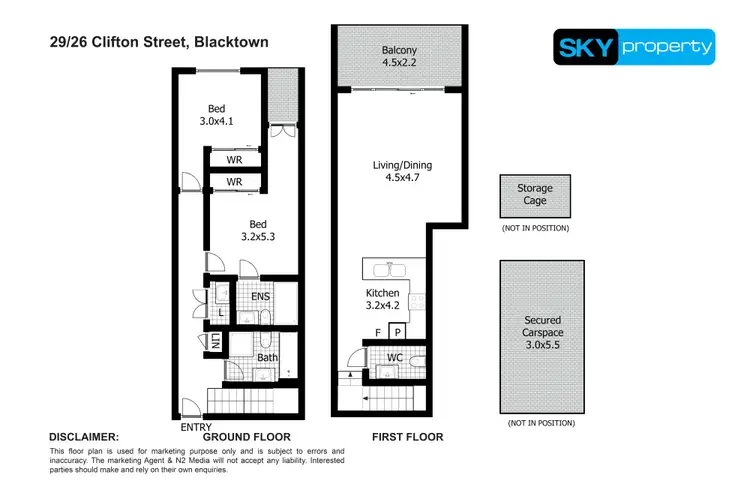Floorplan of Homely apartment listing, 29/26 Clifton Street, Blacktown NSW 2148