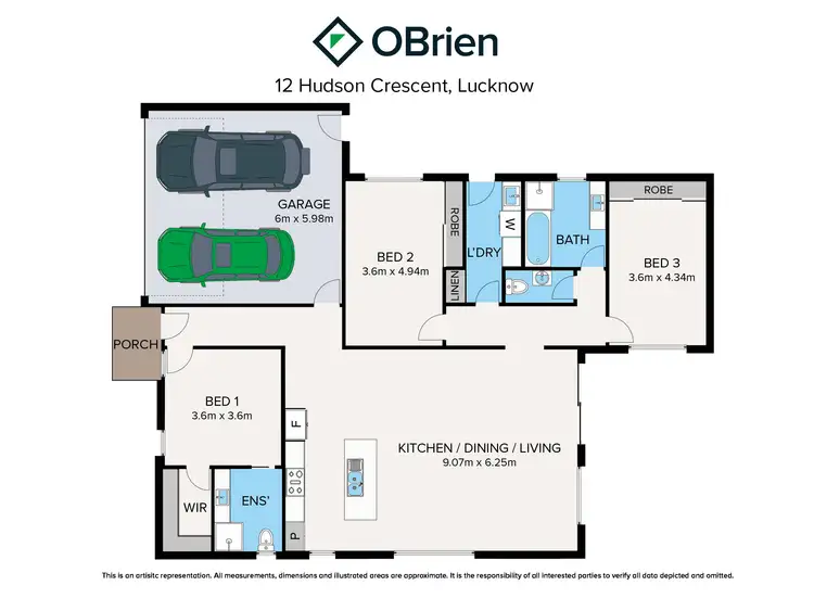 Floorplan of Homely house listing, 12 Hudson Crescent, Lucknow VIC 3875