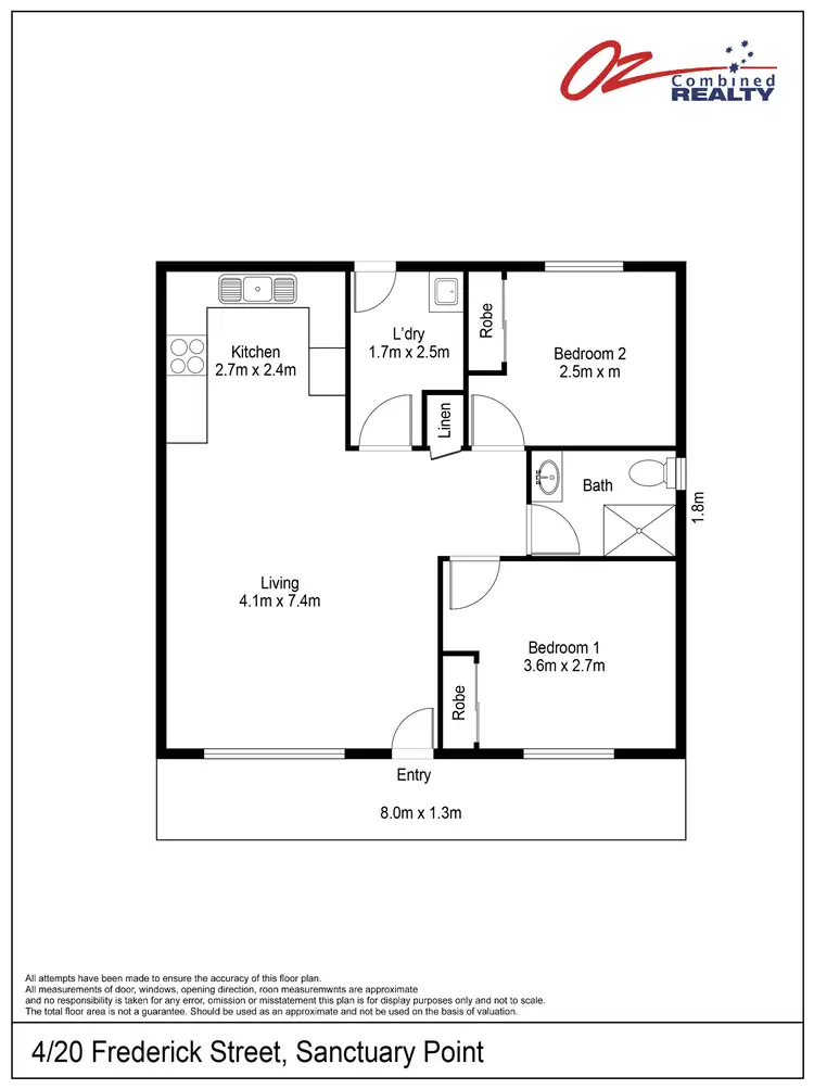Floorplan of Homely unit listing, 4/18-20 Frederick Street, Sanctuary Point NSW 2540