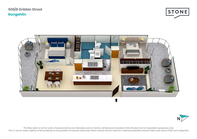 Floorplan of Homely apartment listing, 509/8 Gribble Street, Gungahlin ACT 2912