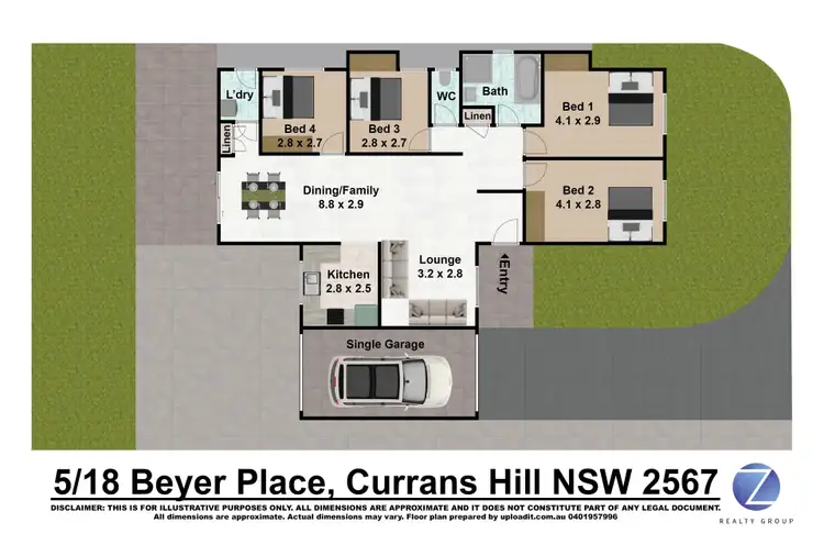 Floorplan of Homely house listing, 5/18 Beyer Place, Currans Hill NSW 2567