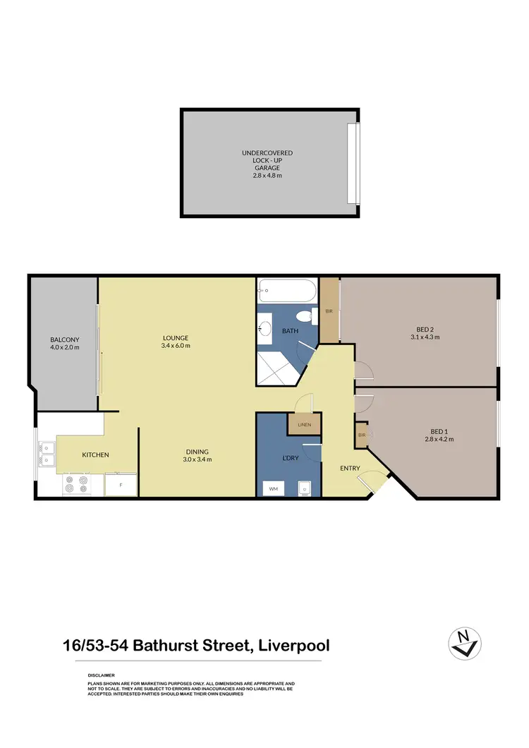 Floorplan of Homely apartment listing, 16/53-55 Bathurst Street, Liverpool NSW 2170