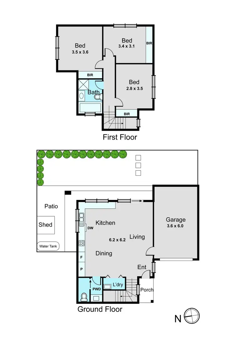 Floorplan of Homely townhouse listing, 3/348 Huntingdale Road, Oakleigh South VIC 3167