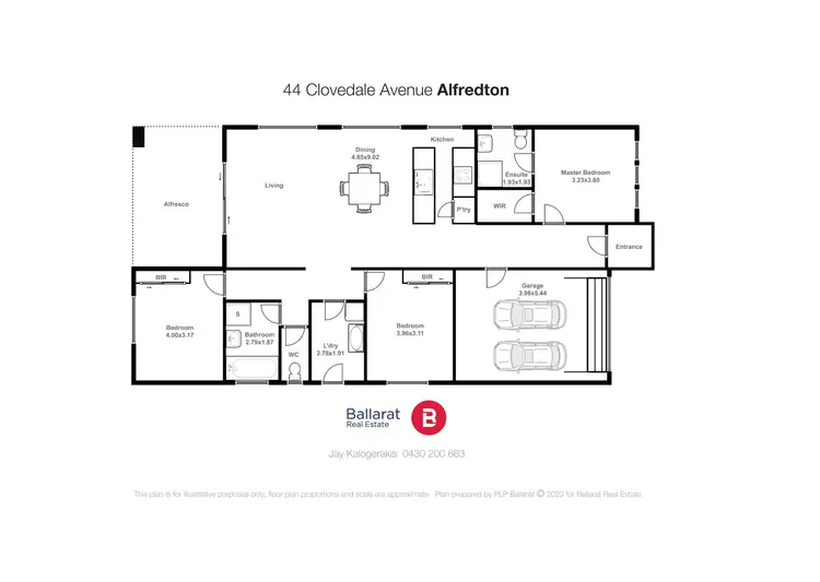 Floorplan of Homely house listing, 44 Clovedale Avenue, Alfredton VIC 3350