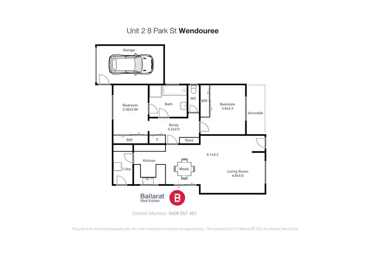 Floorplan of Homely unit listing, 2/8 Park Street, Wendouree VIC 3355