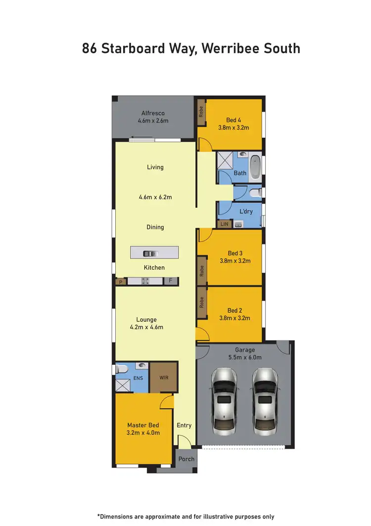 Floorplan of Homely house listing, 86 Starboard Way, Werribee South VIC 3030