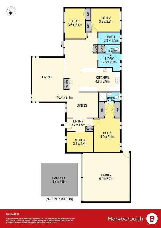 Floorplan of Homely house listing, 7 Douglass Street, Maryborough VIC 3465