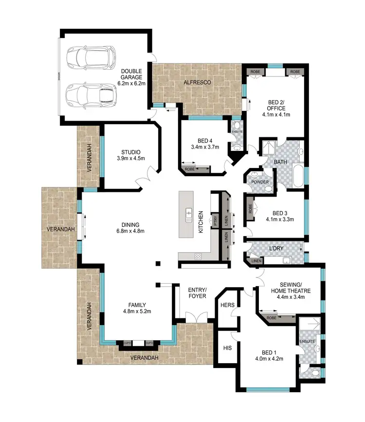 Floorplan of Homely house listing, 7 Tourmaline Ridge, Australind WA 6233