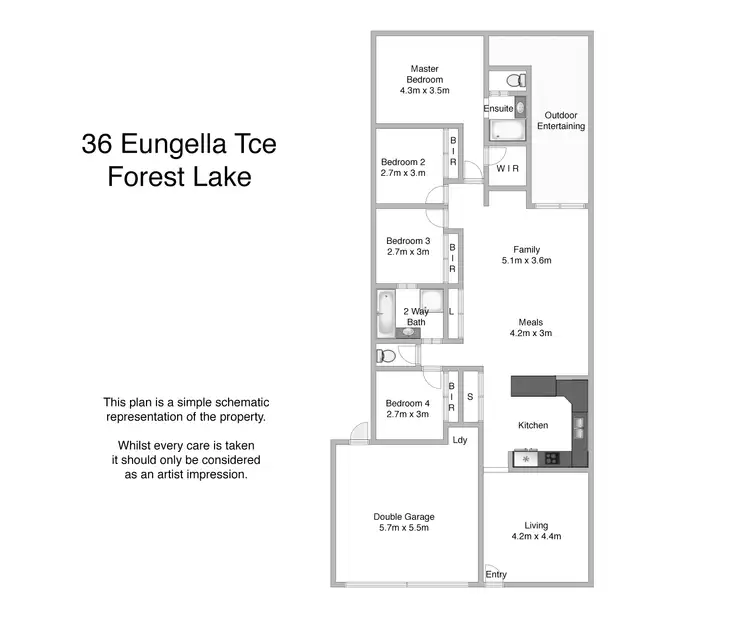 Floorplan of Homely house listing, 36 Eungella Terrace, Forest Lake QLD 4078