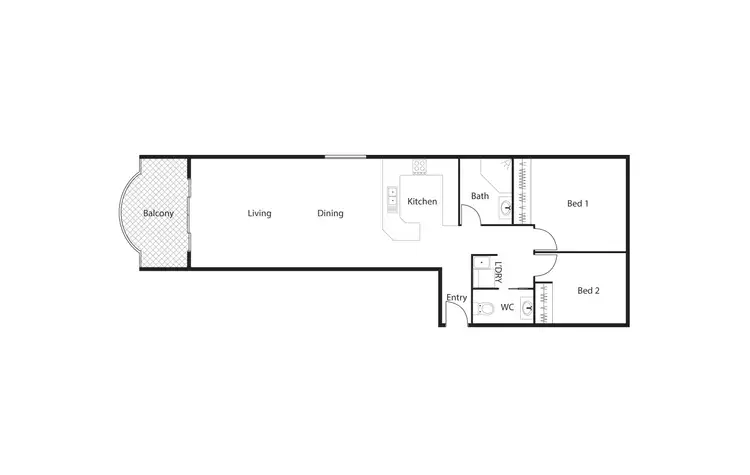 Floorplan of Homely apartment listing, 22/41 Leahy Close, Narrabundah ACT 2604