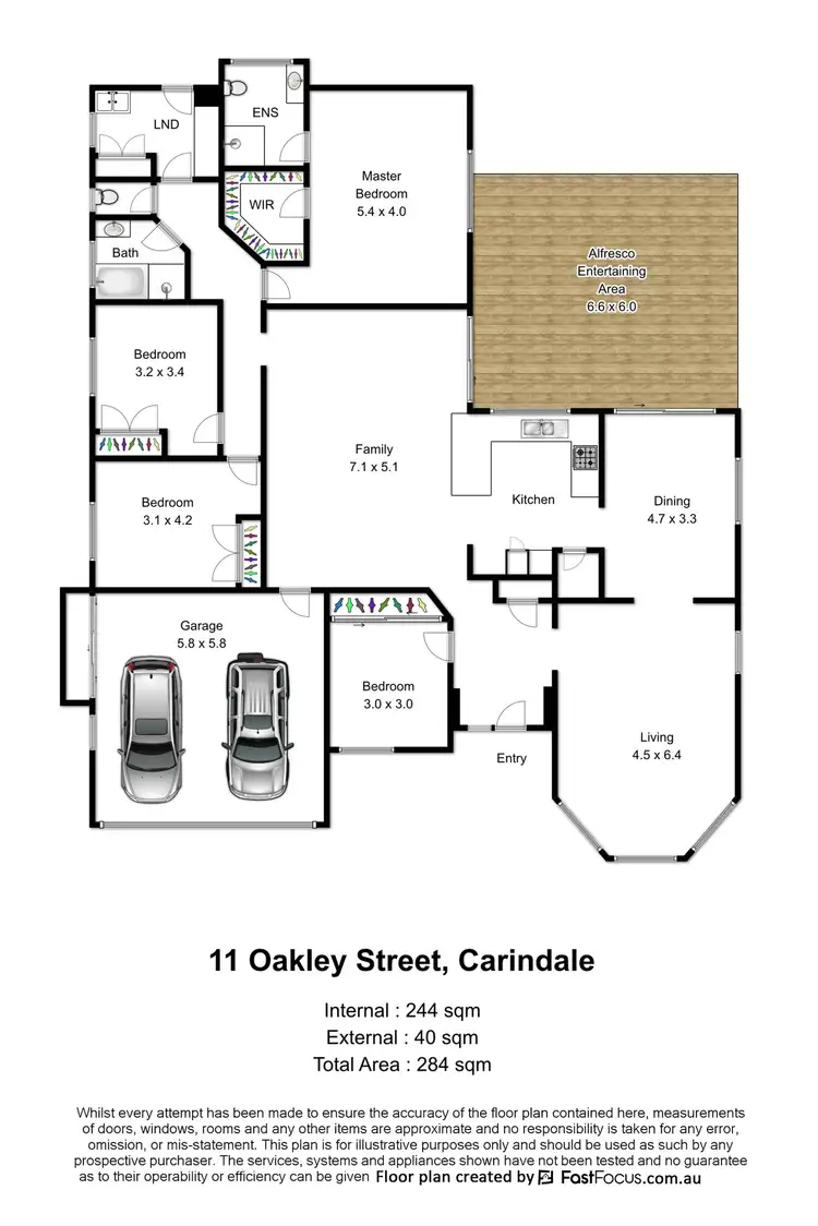 Floorplan of Homely house listing, 11 Oakley Street, Carindale QLD 4152