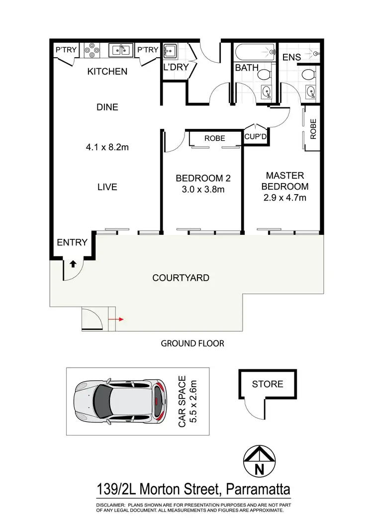 Floorplan of Homely apartment listing, 139/2L Morton Street, Parramatta NSW 2150