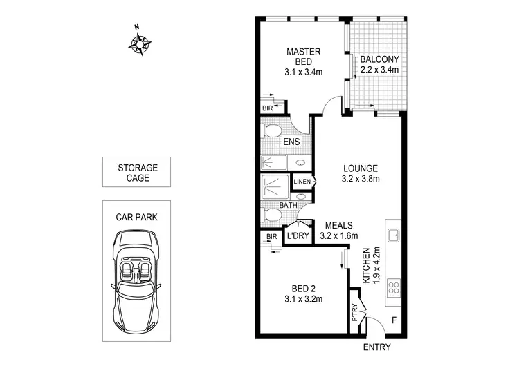 Floorplan of Homely apartment listing, 215/110 Keilor Road, Essendon North VIC 3041