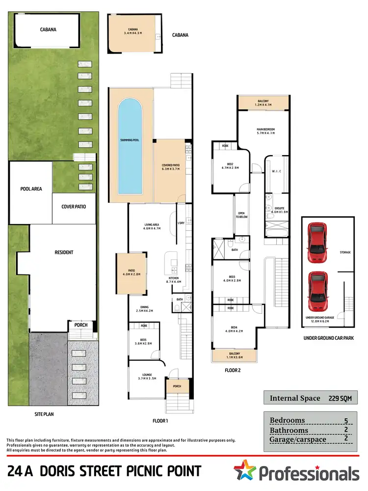 Floorplan of Homely semi-detached listing, 24A Doris Street, Picnic Point NSW 2213