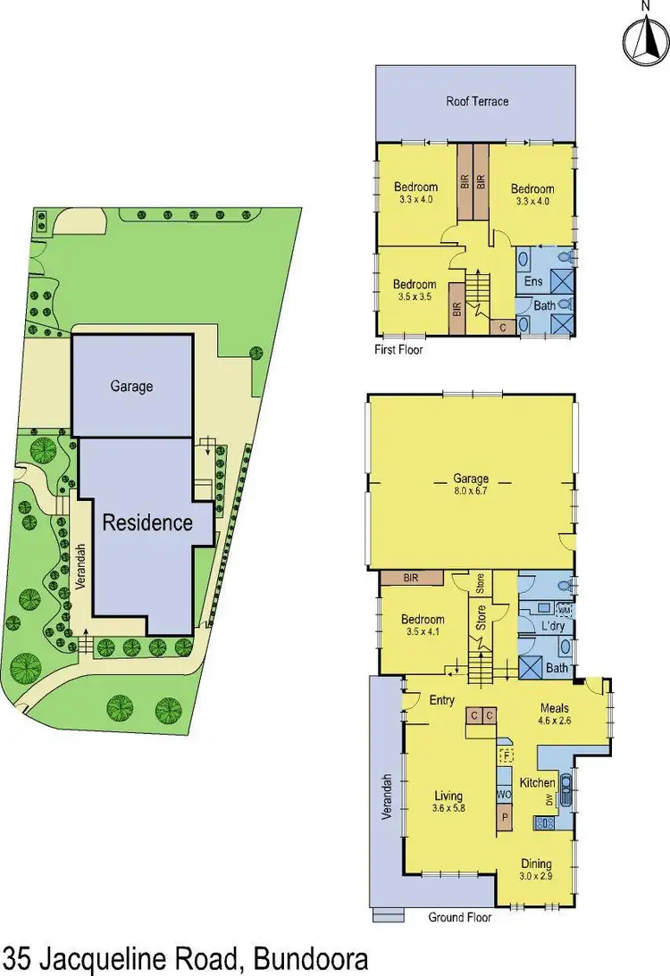 Floorplan of Homely house listing, 35 Jacqueline Road, Bundoora VIC 3083