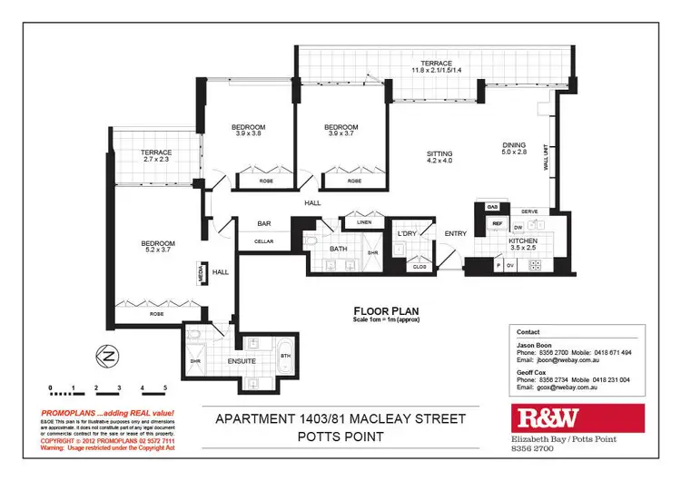 Floorplan of Homely apartment listing, 1403/81 Macleay Street, Potts Point NSW 2011
