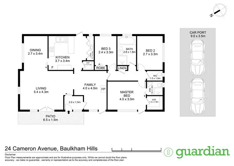 Floorplan of Homely house listing, 24 Cameron Avenue, Baulkham Hills NSW 2153