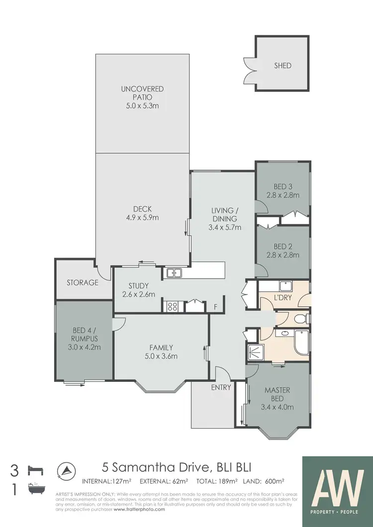 Floorplan of Homely house listing, 5 Samantha Drive, Bli Bli QLD 4560